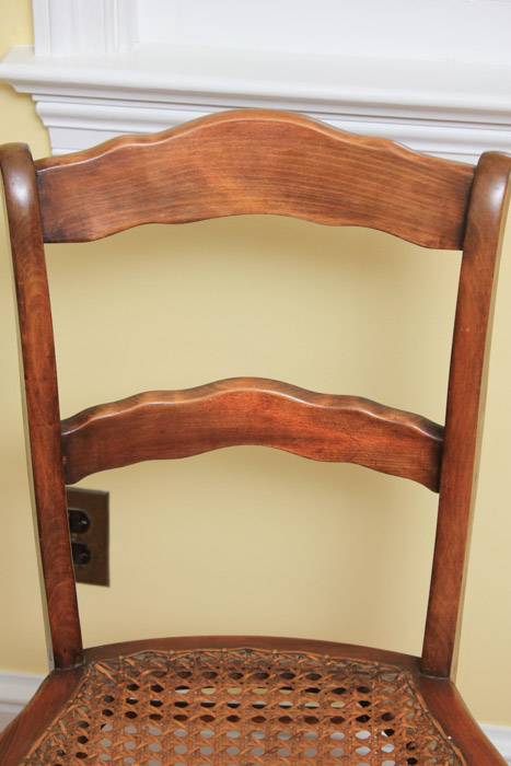 Set of Three Antique Cane Seat Side Chairs