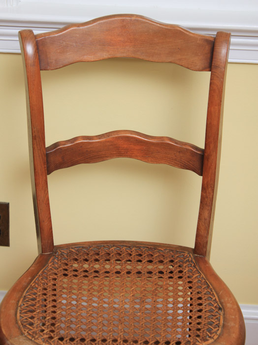Set of Three Antique Cane Seat Side Chairs