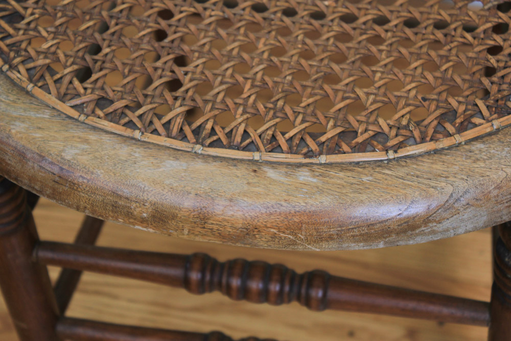 Set of Three Antique Cane Seat Side Chairs