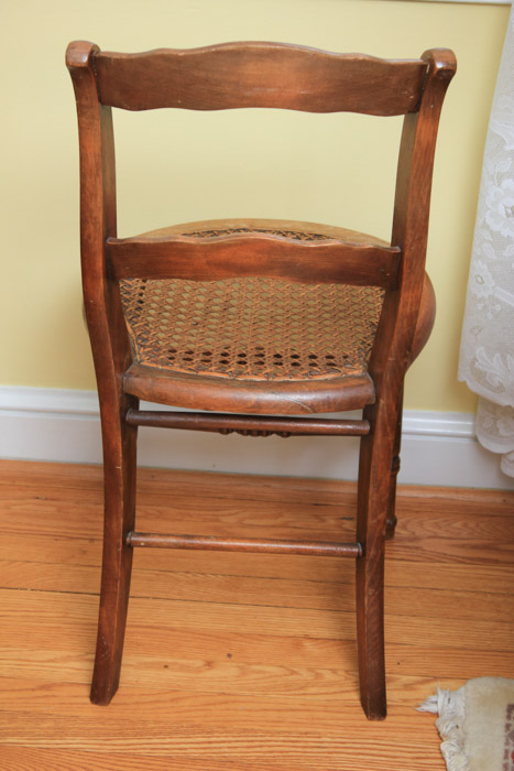 Set of Three Antique Cane Seat Side Chairs