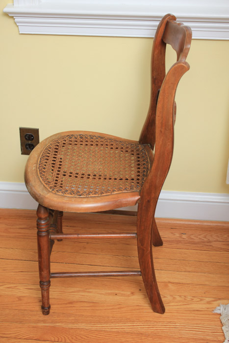 Set of Three Antique Cane Seat Side Chairs