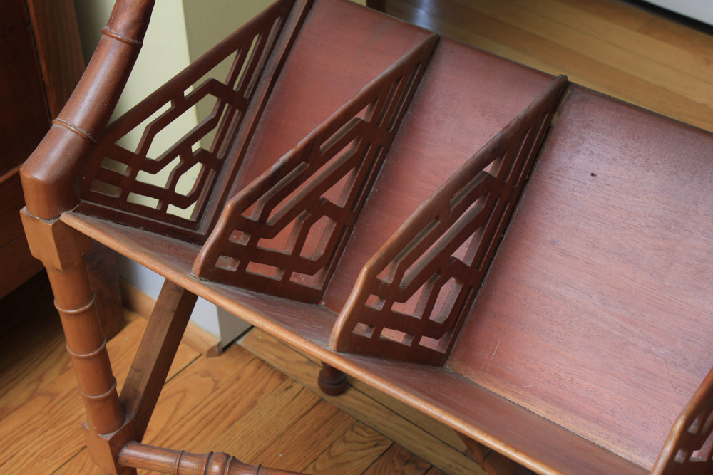 Vintage Wooden Book Rack