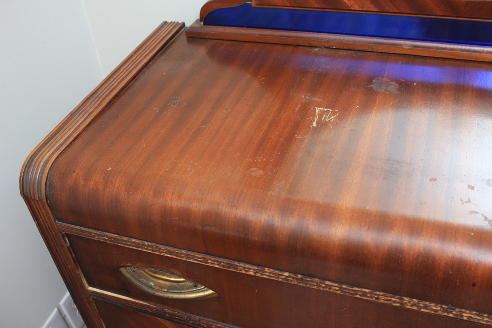 Vintage Art Deco Dresser with Mirror