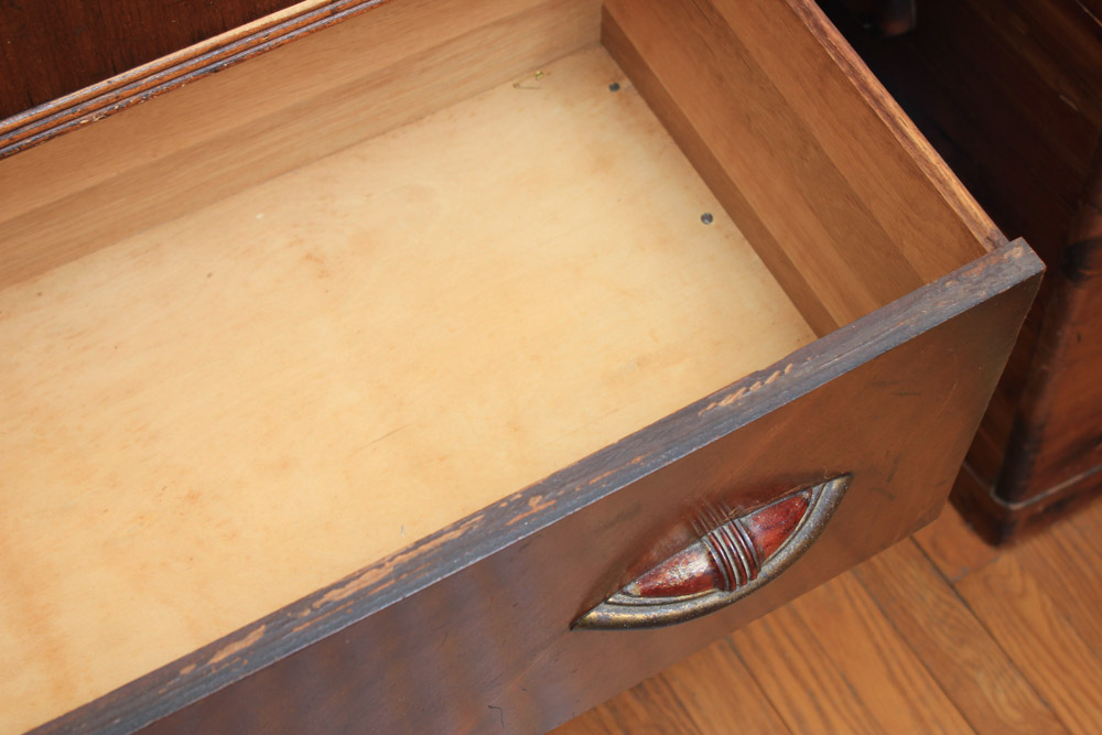 Vintage Art Deco Dresser with Mirror