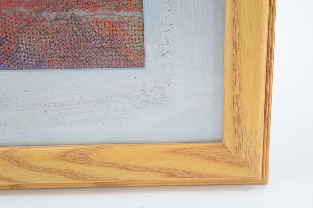 Ben Cohen Pastel Drawing on Burlap "Misty"