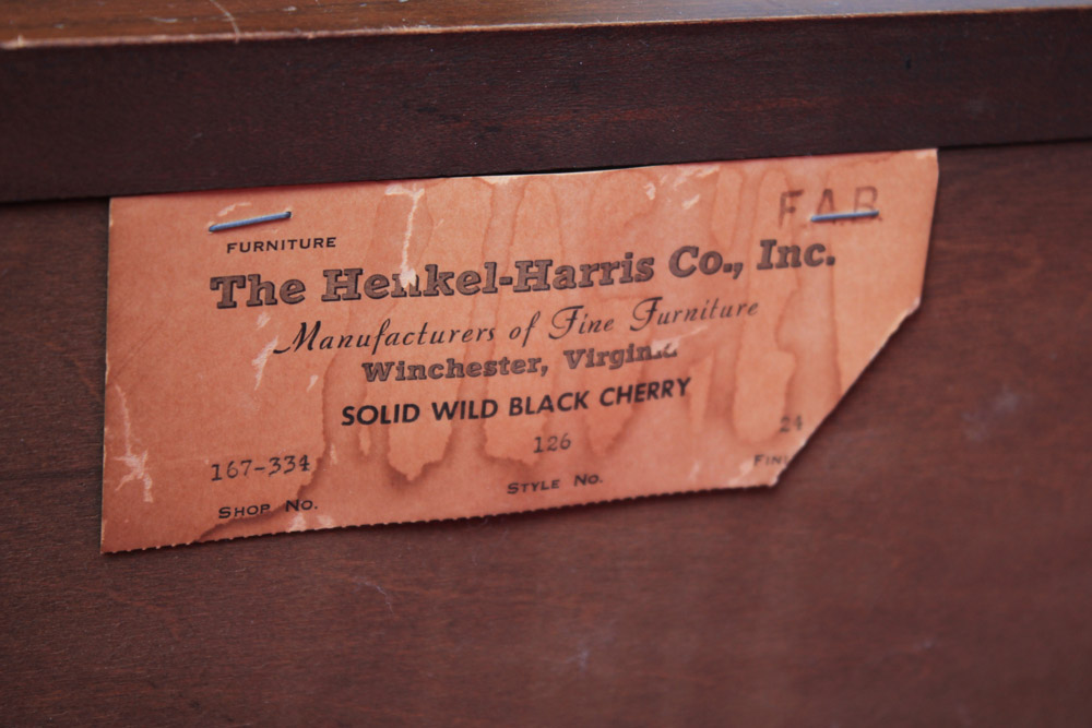 Vintage The Henkel-Harris Co. Cherry Nightstand