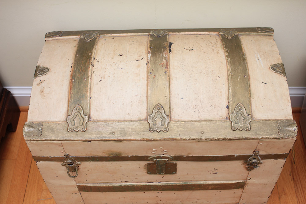 Antique Trunk with Velvet Lining