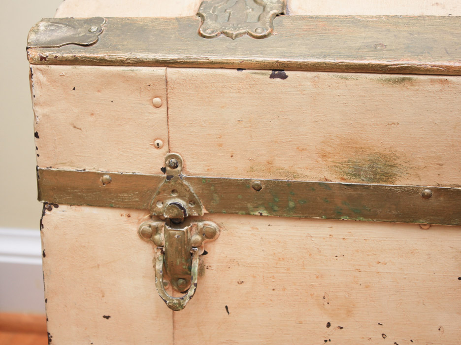 Antique Trunk with Velvet Lining