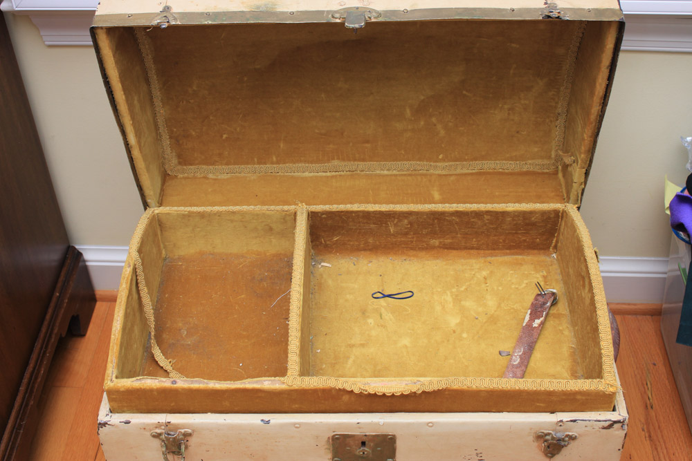Antique Trunk with Velvet Lining