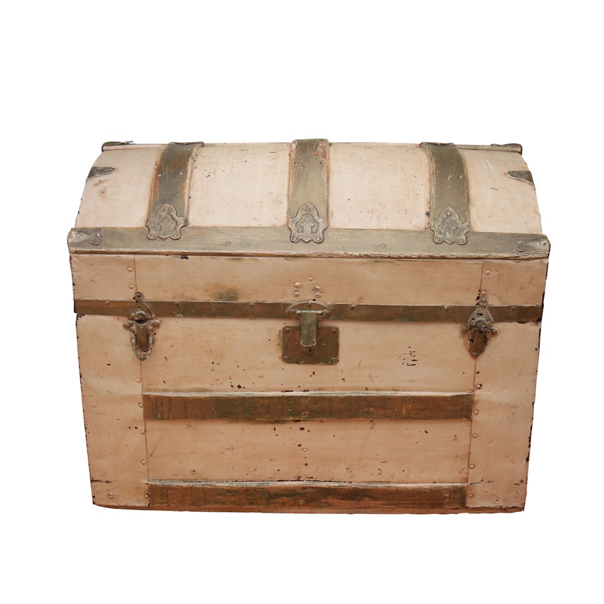 Antique Trunk with Velvet Lining