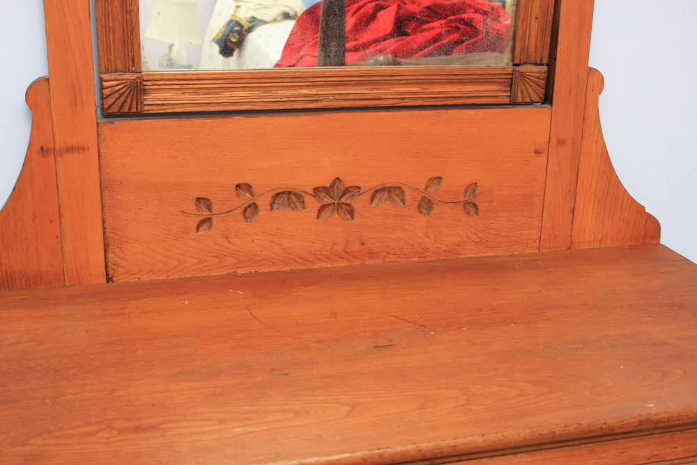 Vintage Chest of Drawers with Attached Mirror