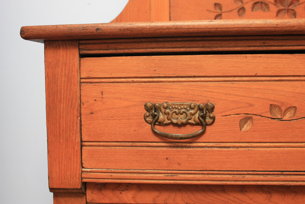 Vintage Chest of Drawers with Attached Mirror