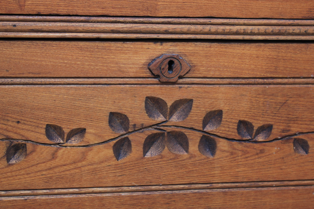 Vintage Chest of Drawers with Attached Mirror