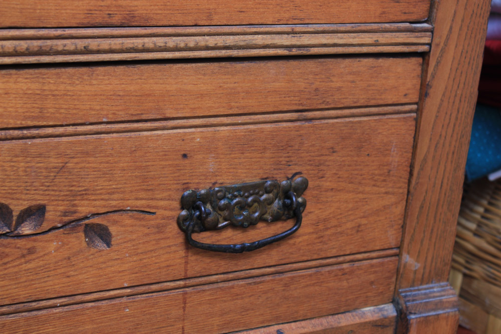 Vintage Chest of Drawers with Attached Mirror