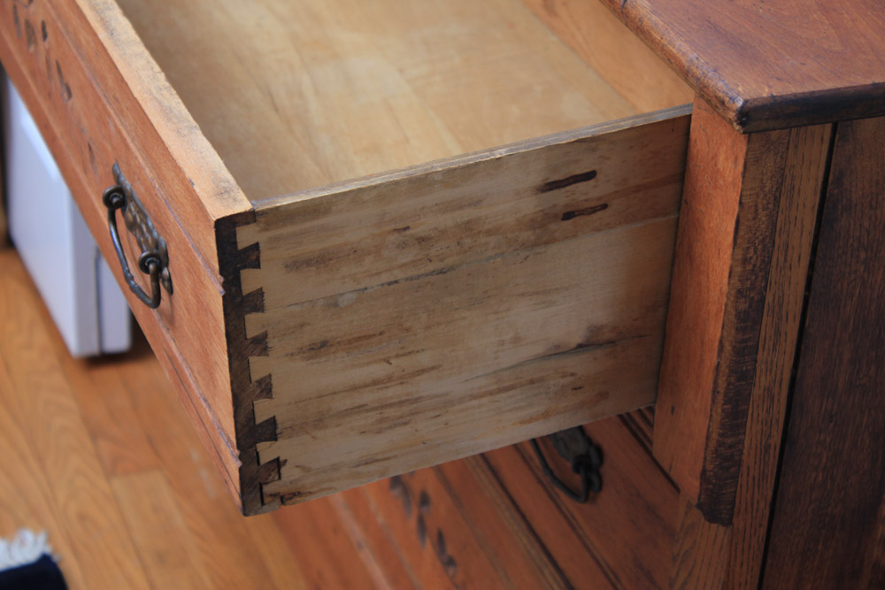 Vintage Chest of Drawers with Attached Mirror