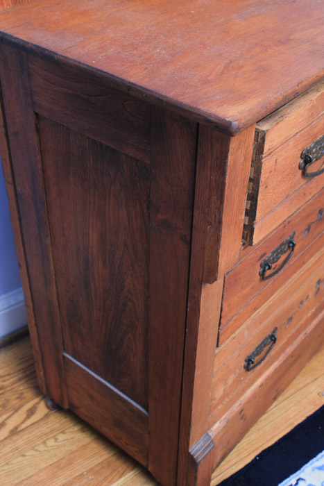Vintage Chest of Drawers with Attached Mirror