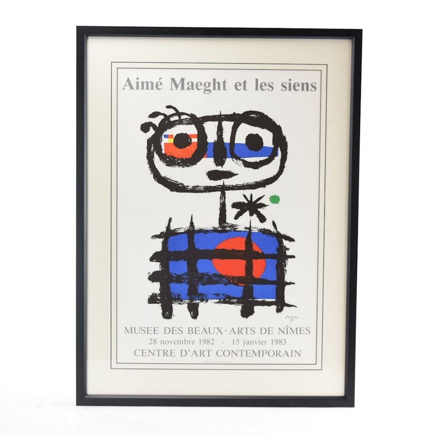 Exhibition Poster After Joan Miró "Aimé Maeght et les Siens"