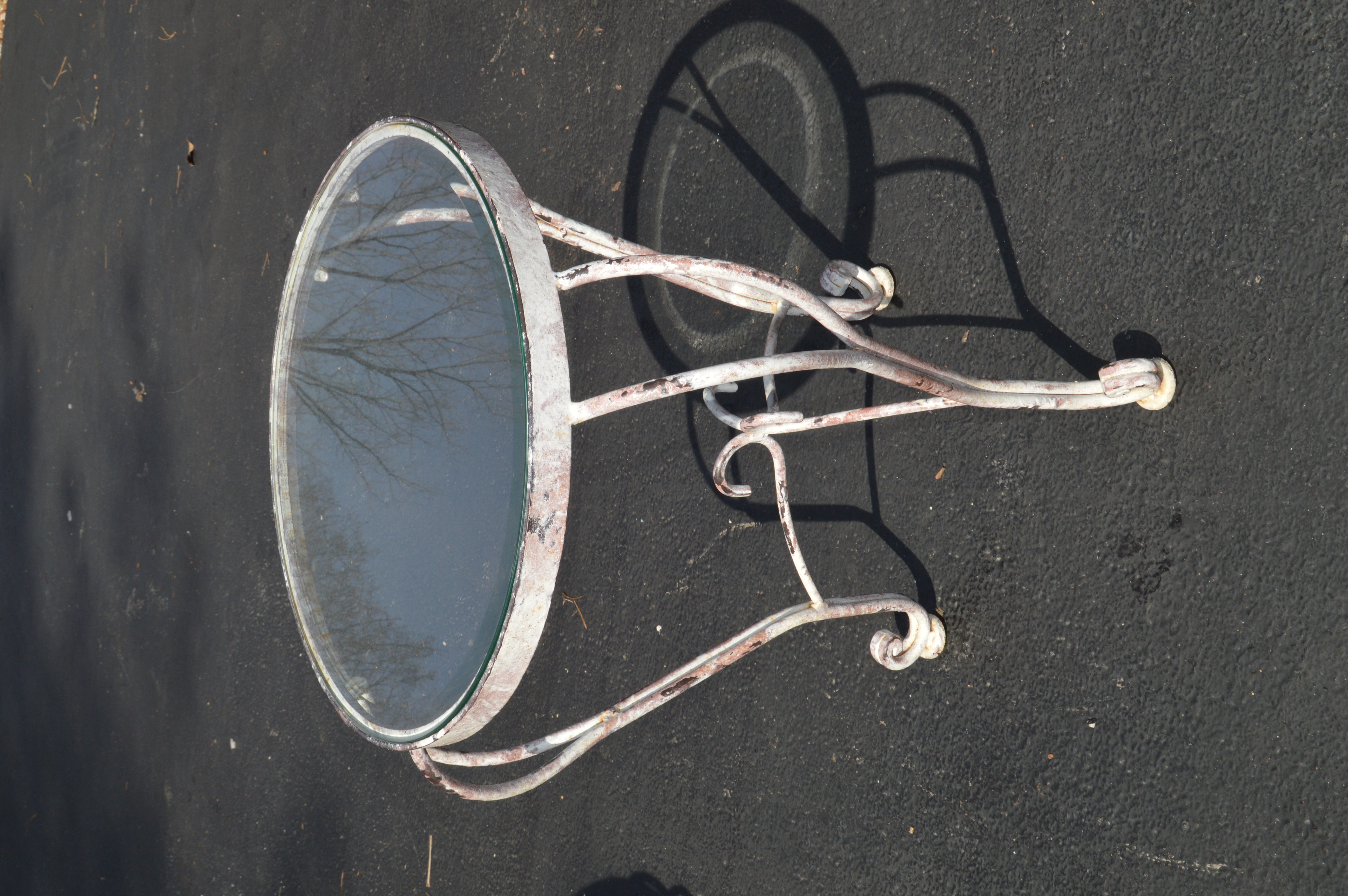 Vintage Glass Top Patio Tables