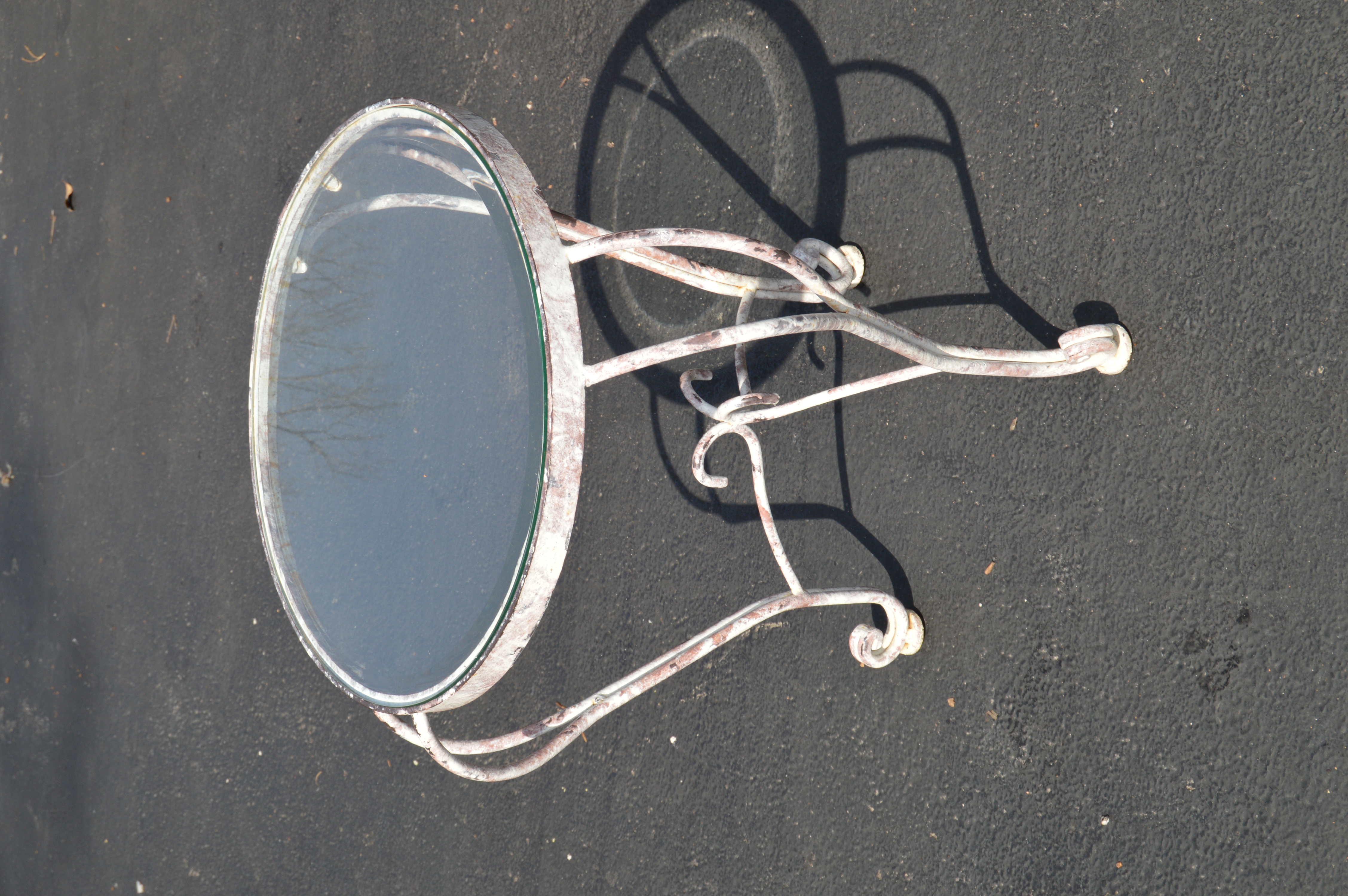 Vintage Glass Top Patio Tables