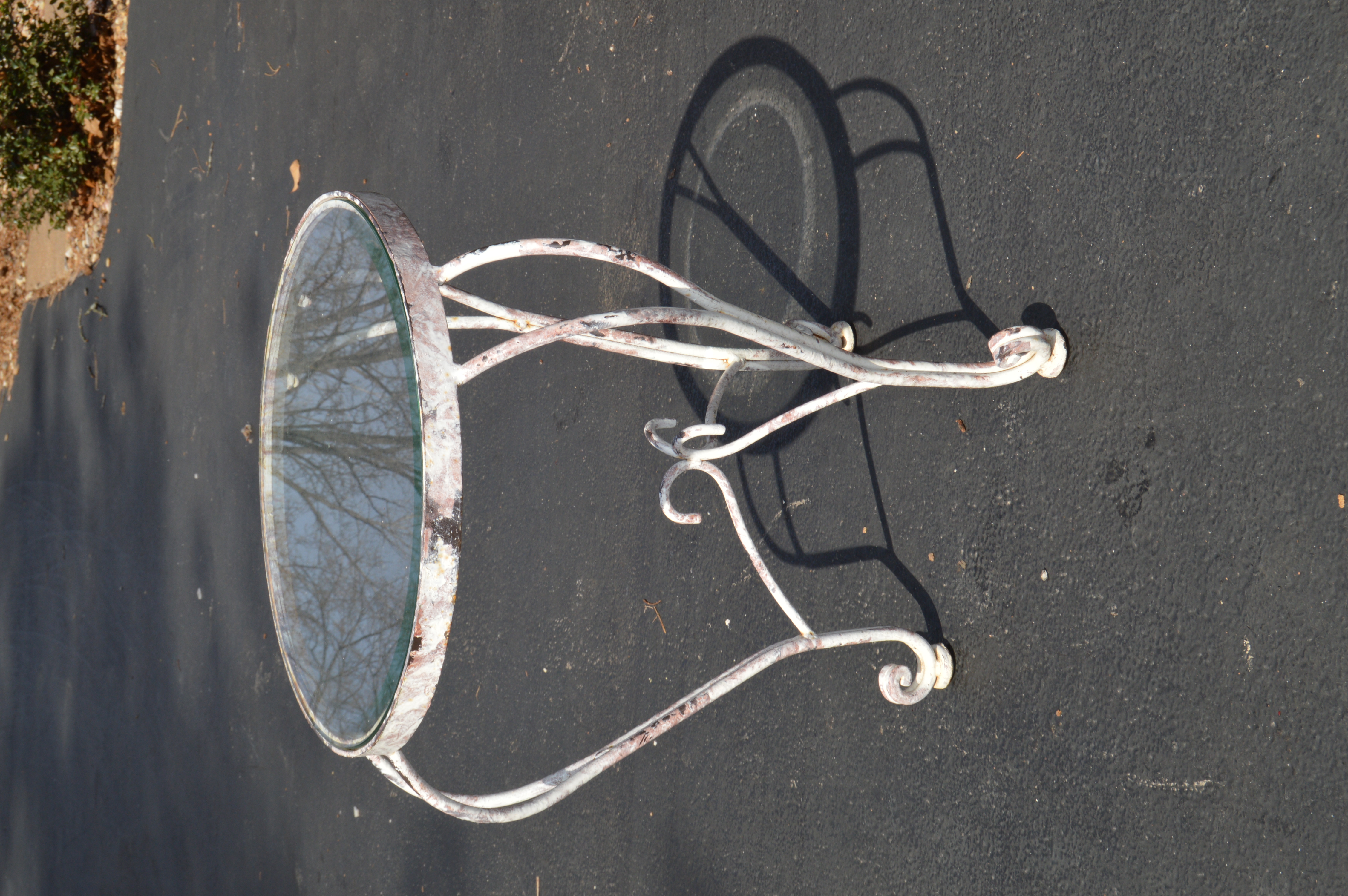 Vintage Glass Top Patio Tables