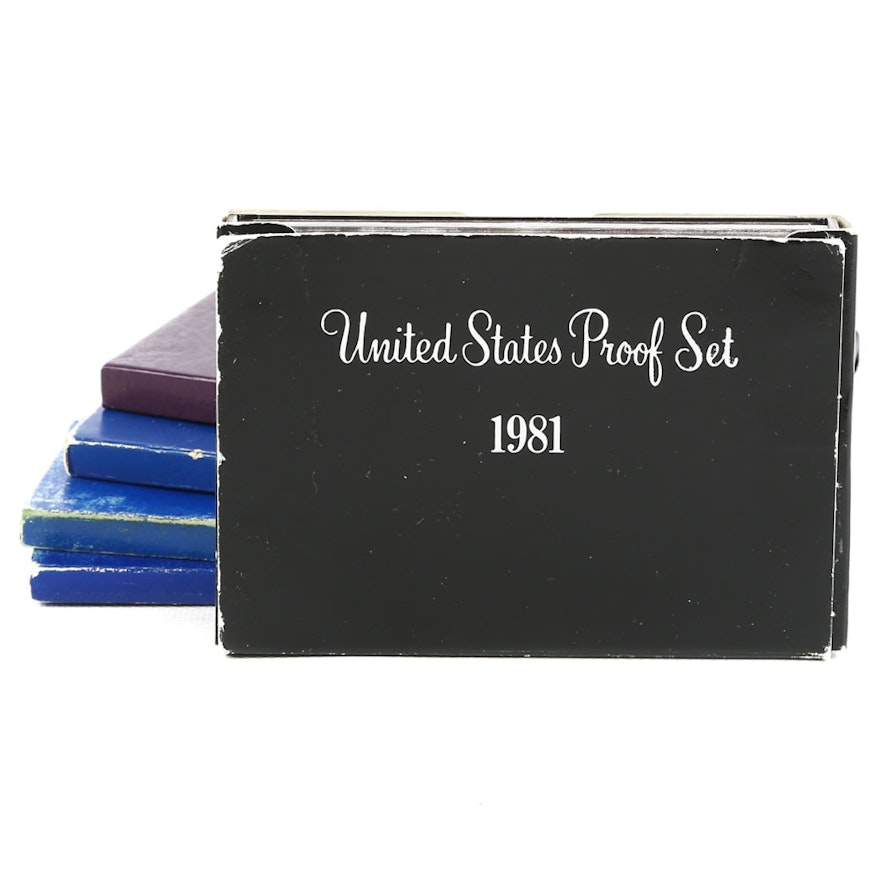 1969, 1971, 1972, 1981 and 1988 S Proof Sets