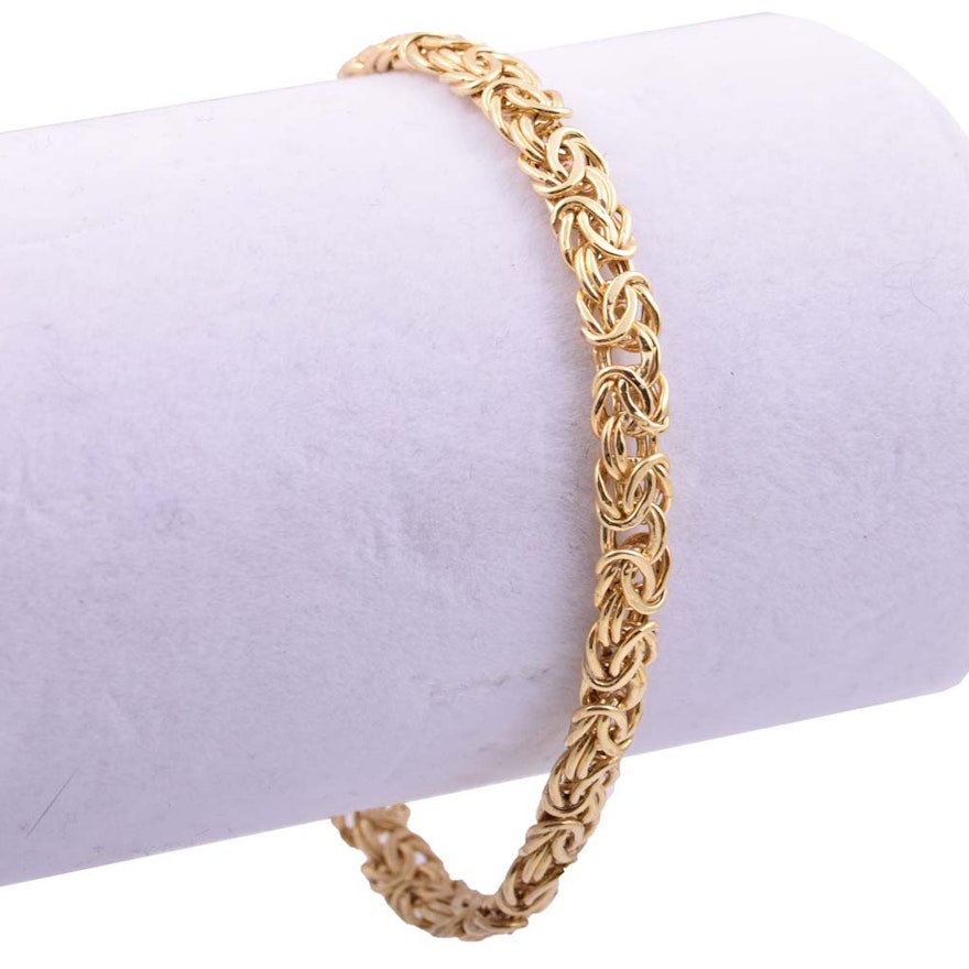 10K Yellow Gold Byzantine Bracelet