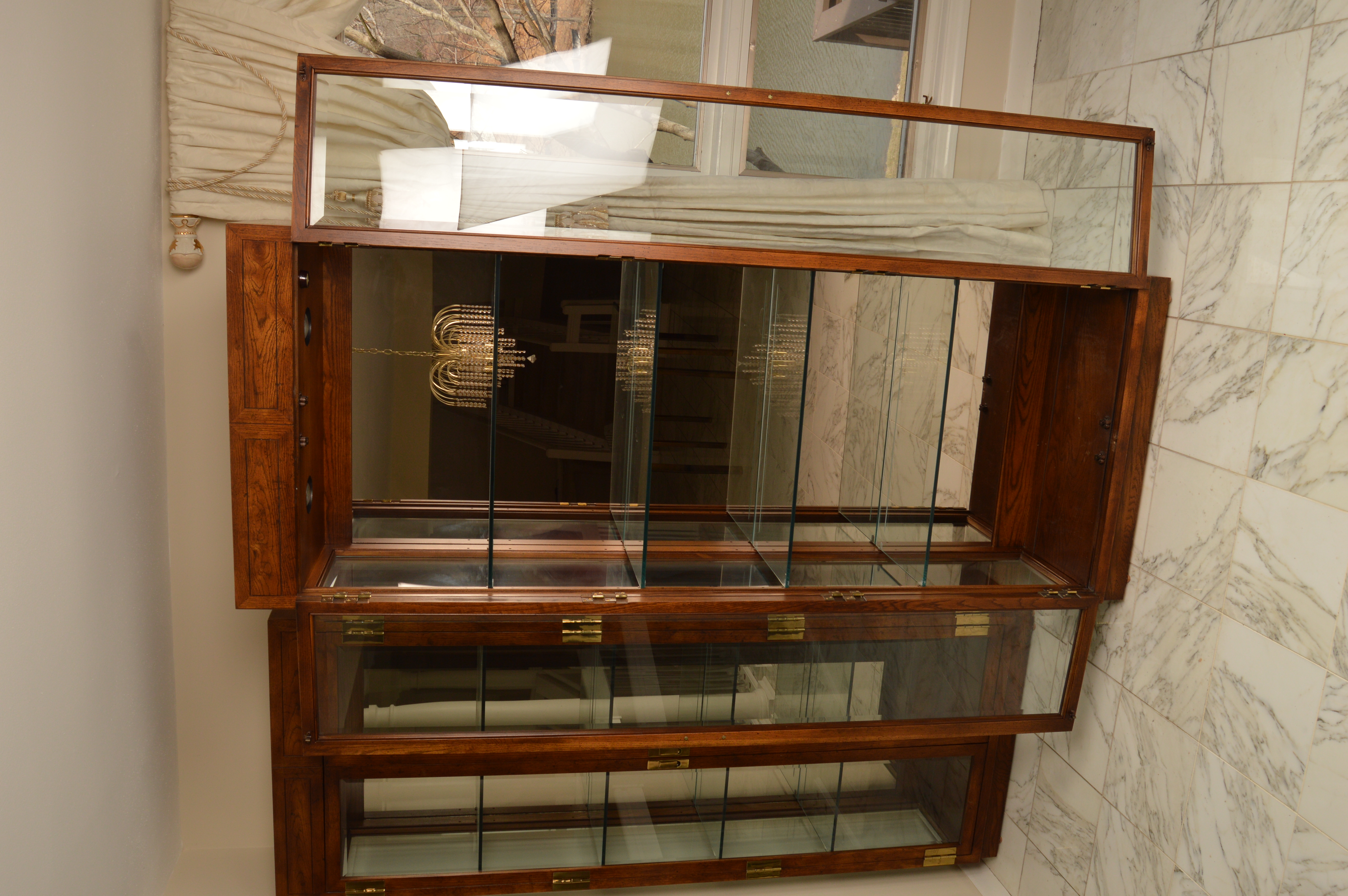 Pair of Elm Display Cabinets by Henredon