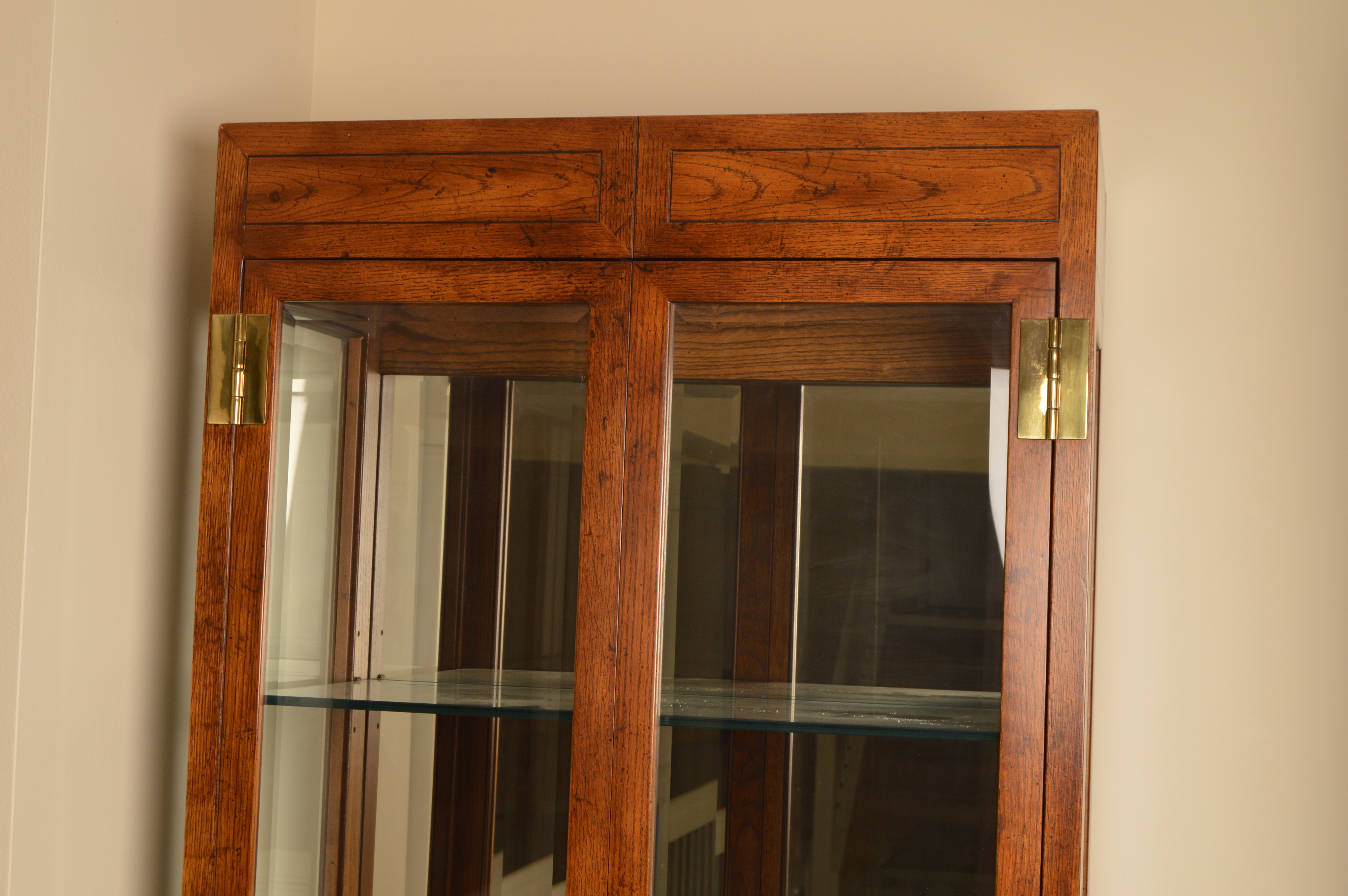 Pair of Elm Display Cabinets by Henredon