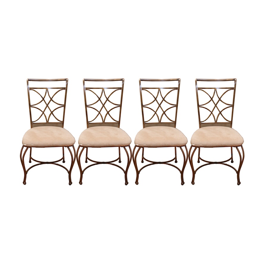 Contemporary Brushed Metal Dining Chairs