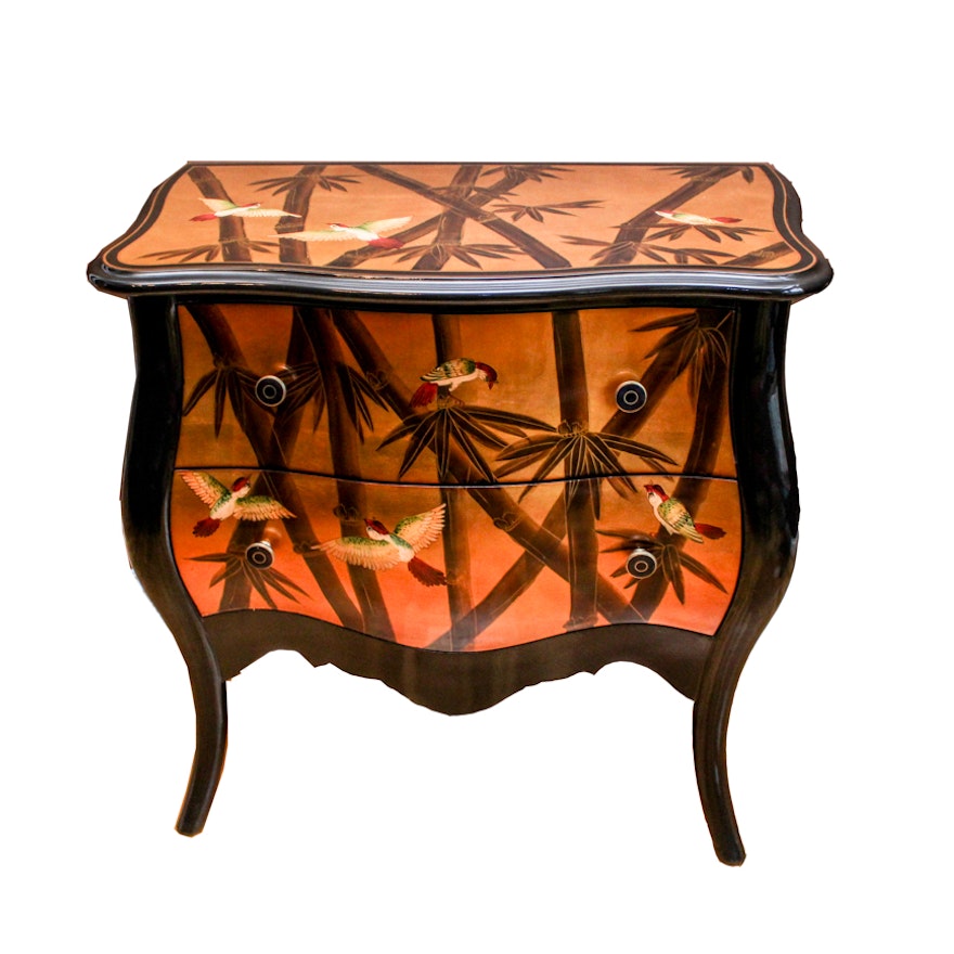 Contemporary Painted Bombe Chest