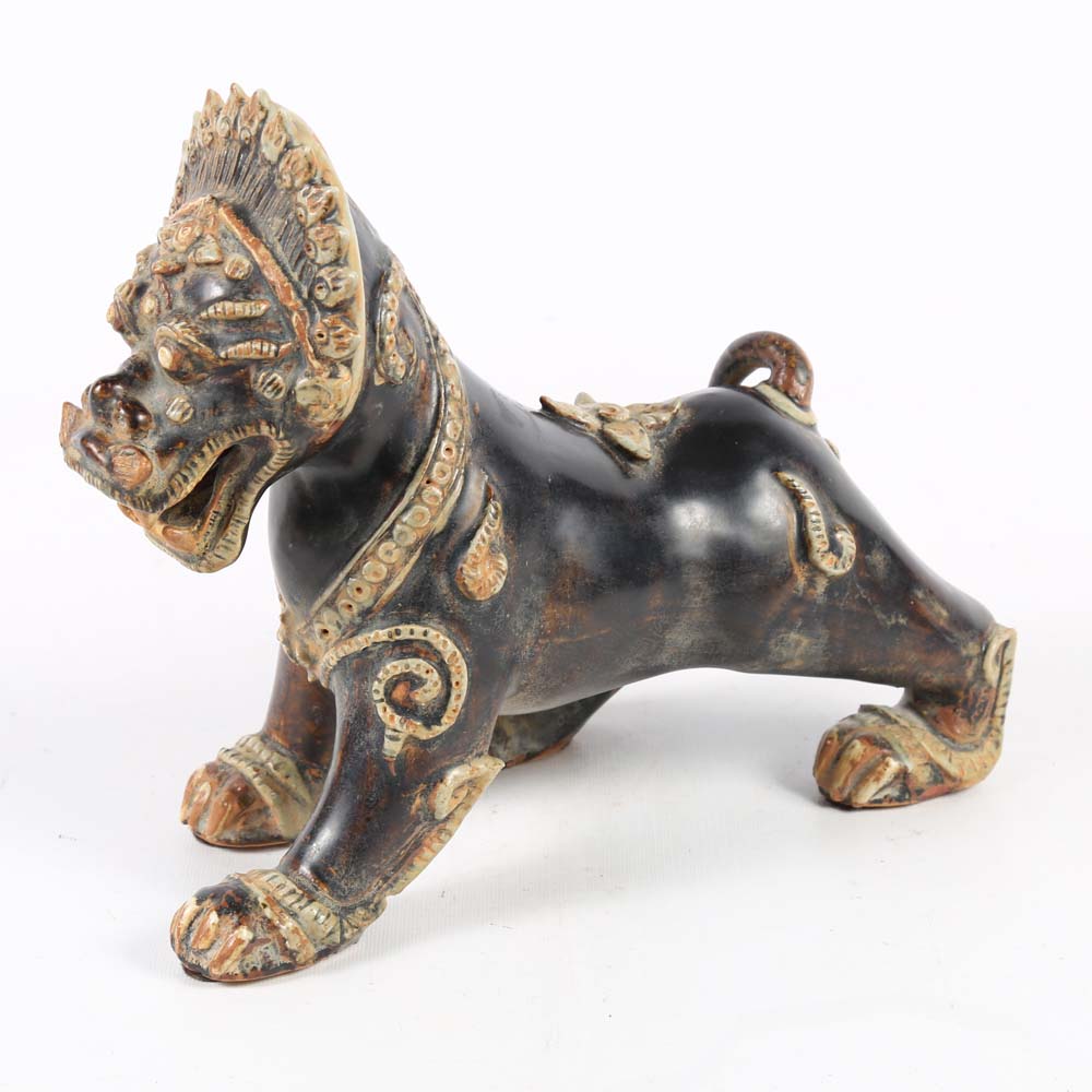 Chinese Inspired Guardian Lion Statues