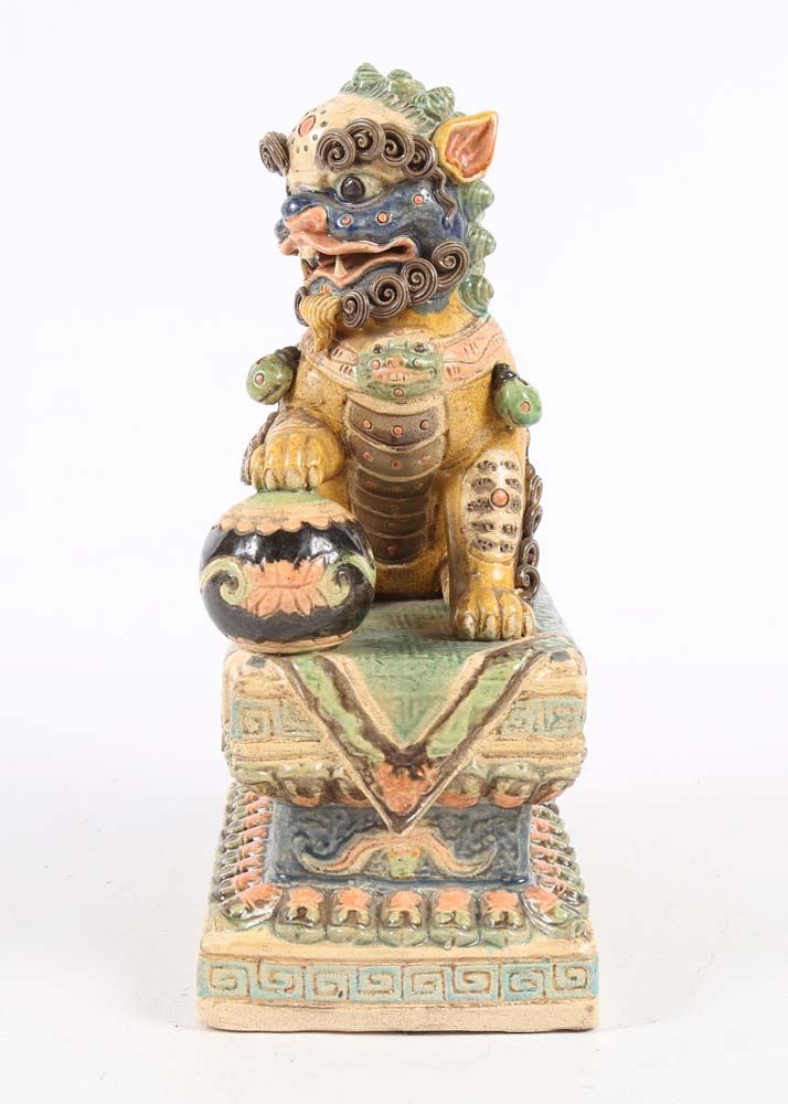 Chinese Inspired Guardian Lion Statues