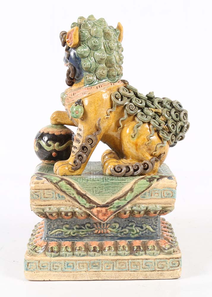 Chinese Inspired Guardian Lion Statues