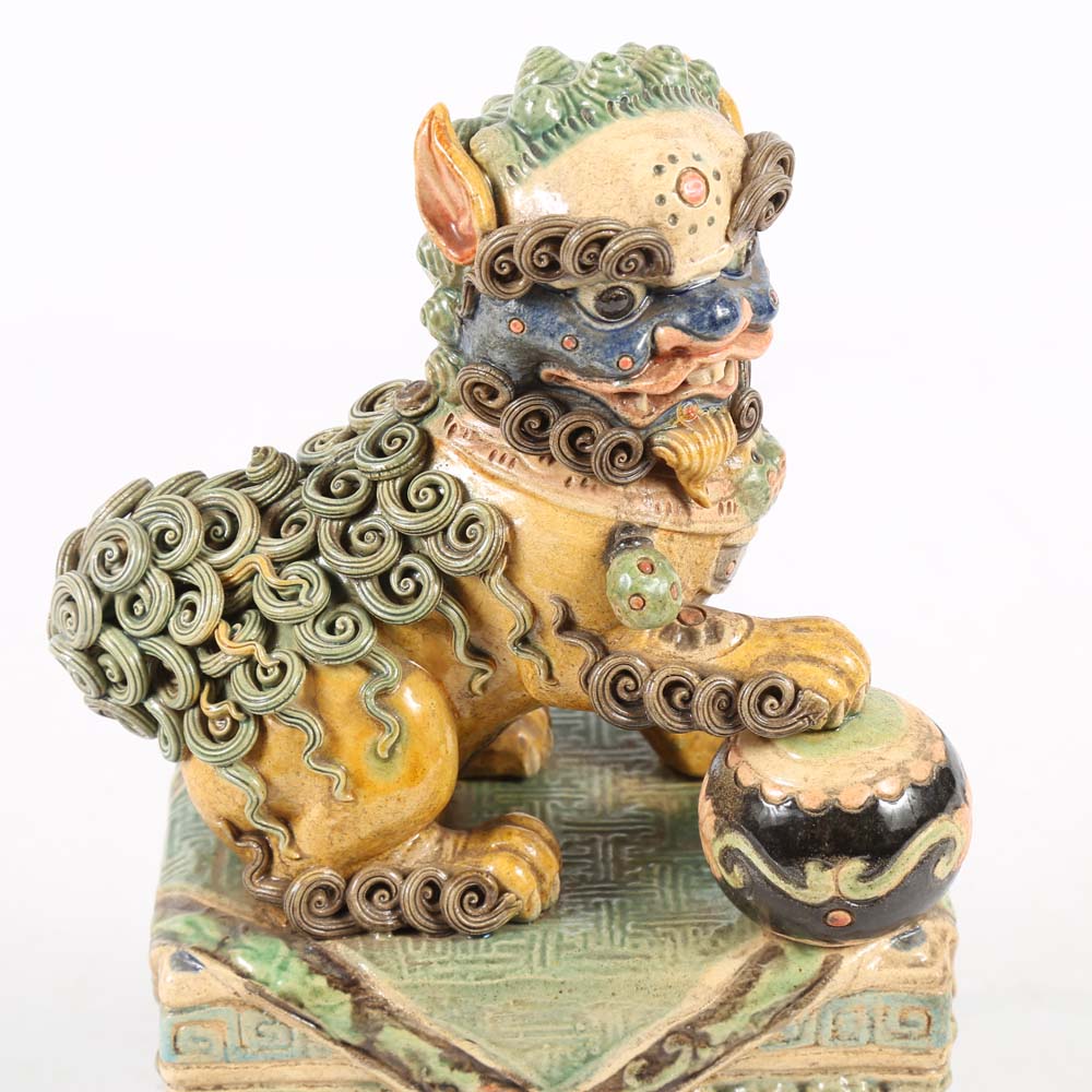 Chinese Inspired Guardian Lion Statues