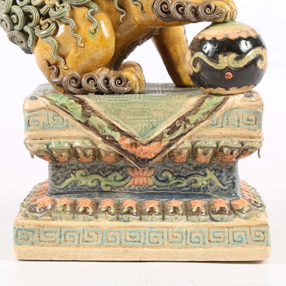 Chinese Inspired Guardian Lion Statues