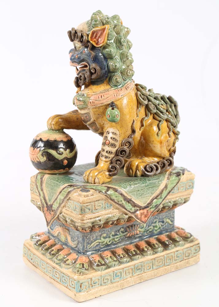 Chinese Inspired Guardian Lion Statues