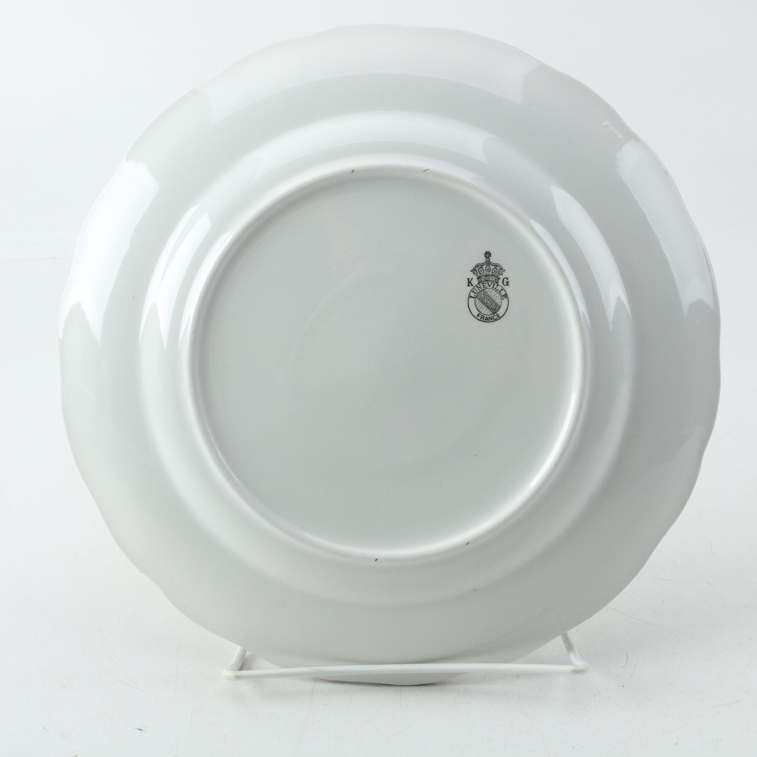 Keller & Guerrin Luneville French Faience "Old Strasbourg" Dinner Plates