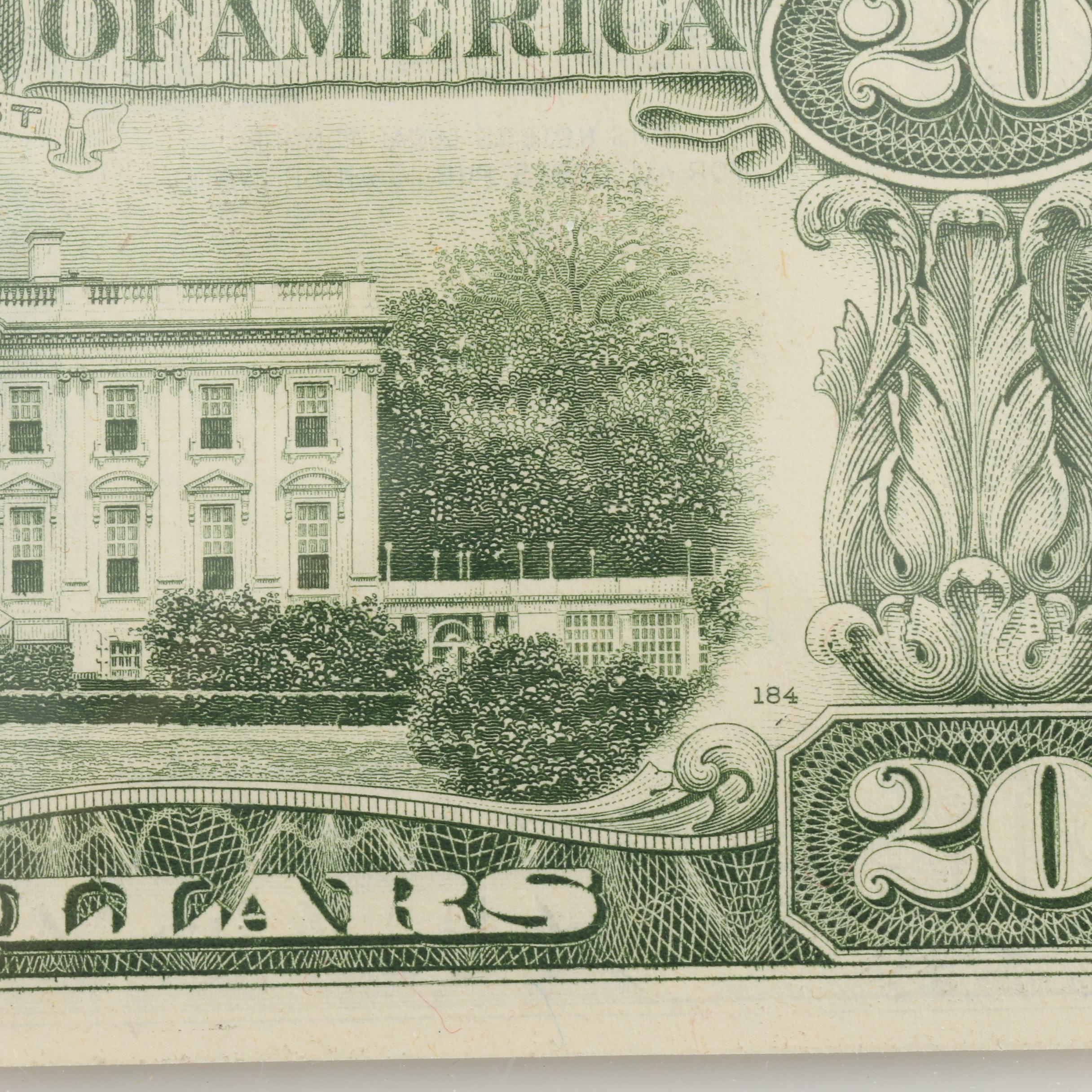 Missing Overprint Error $20 Federal Reserve Note