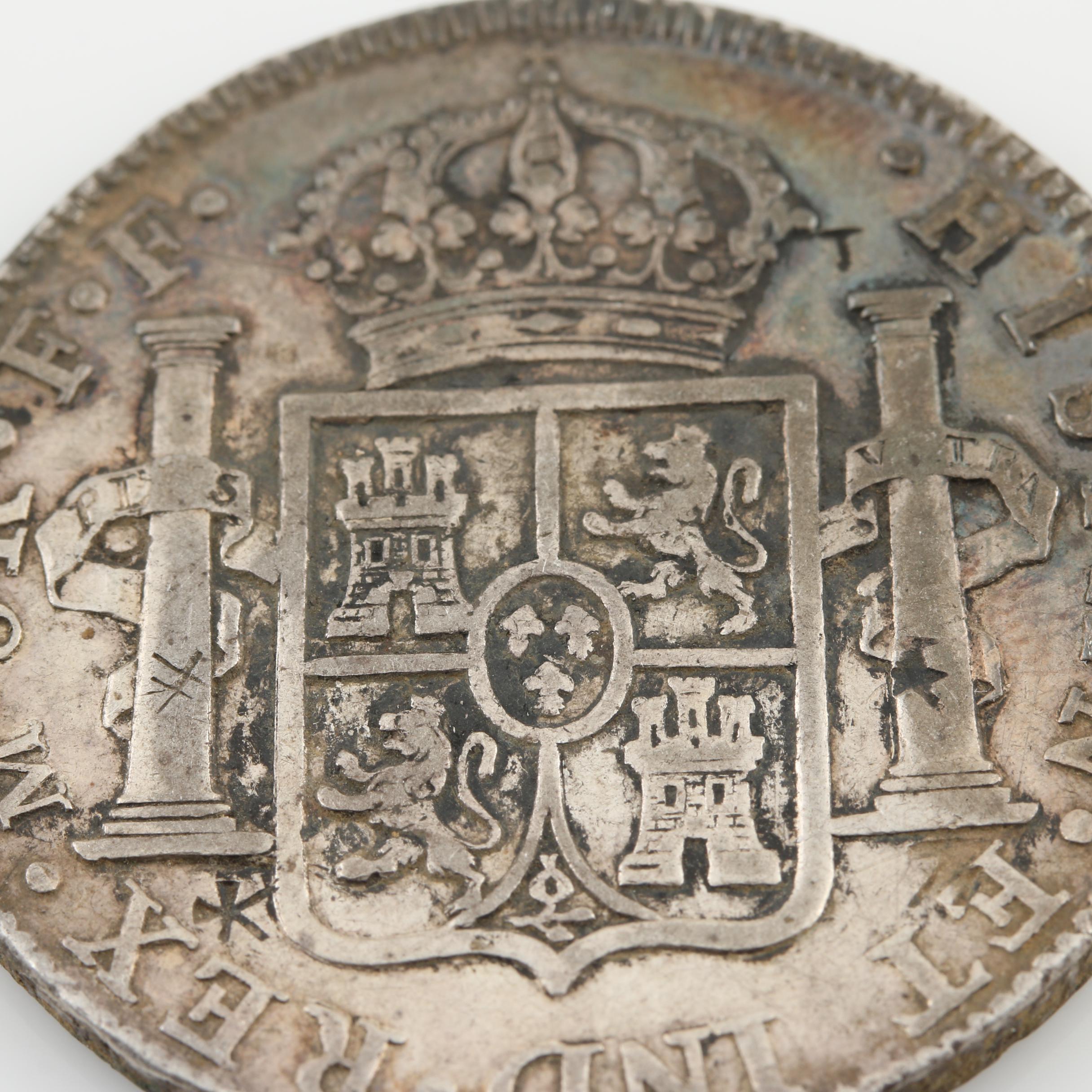 1780 Mexico Spanish Colony 8 Reales Silver Coin