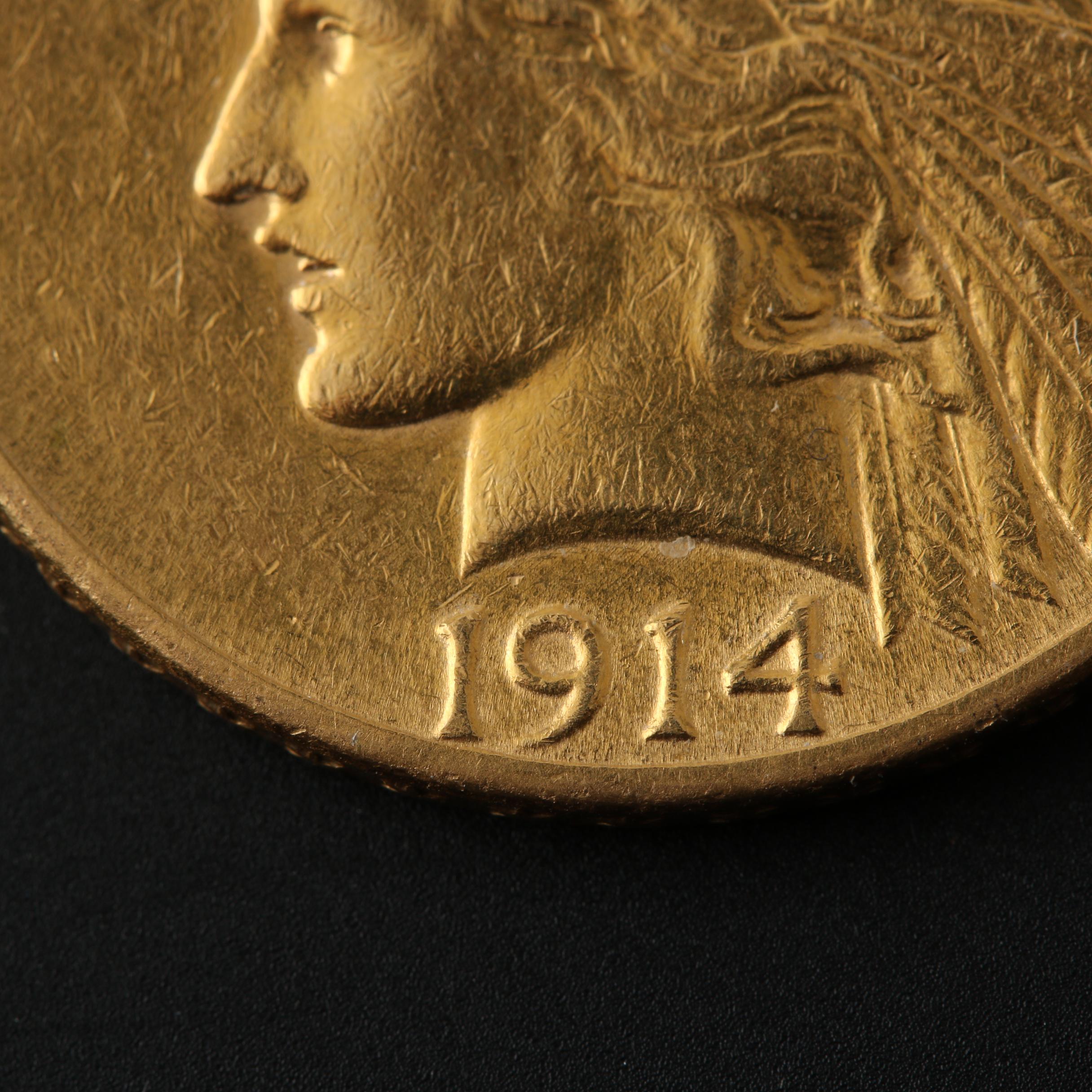 1914-D Indian Head $10 Gold Eagle