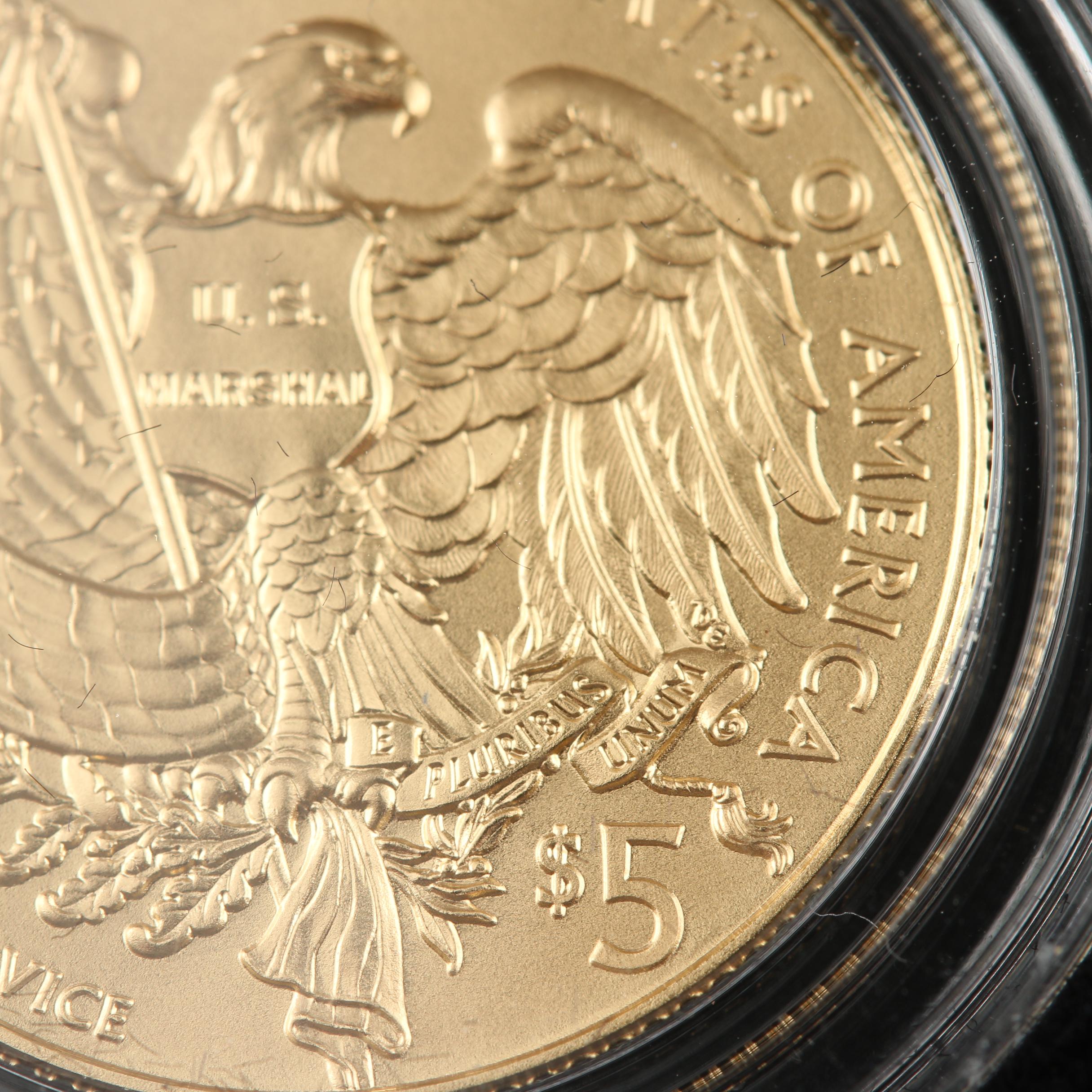 2015-W U.S. Marshals Service Commemorative $5 Gold Coin