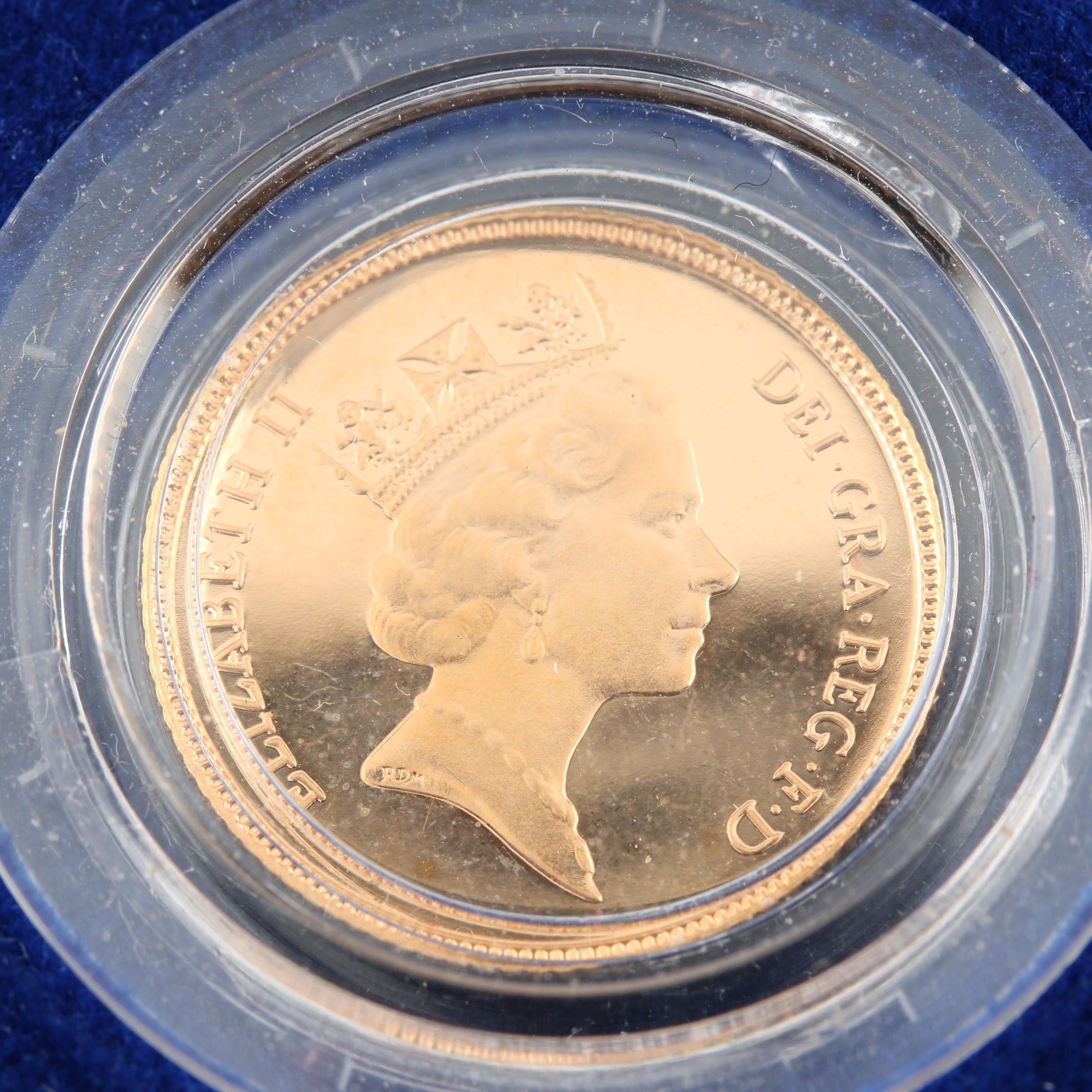 British 1986 Proof Half Sovereign Gold Coin