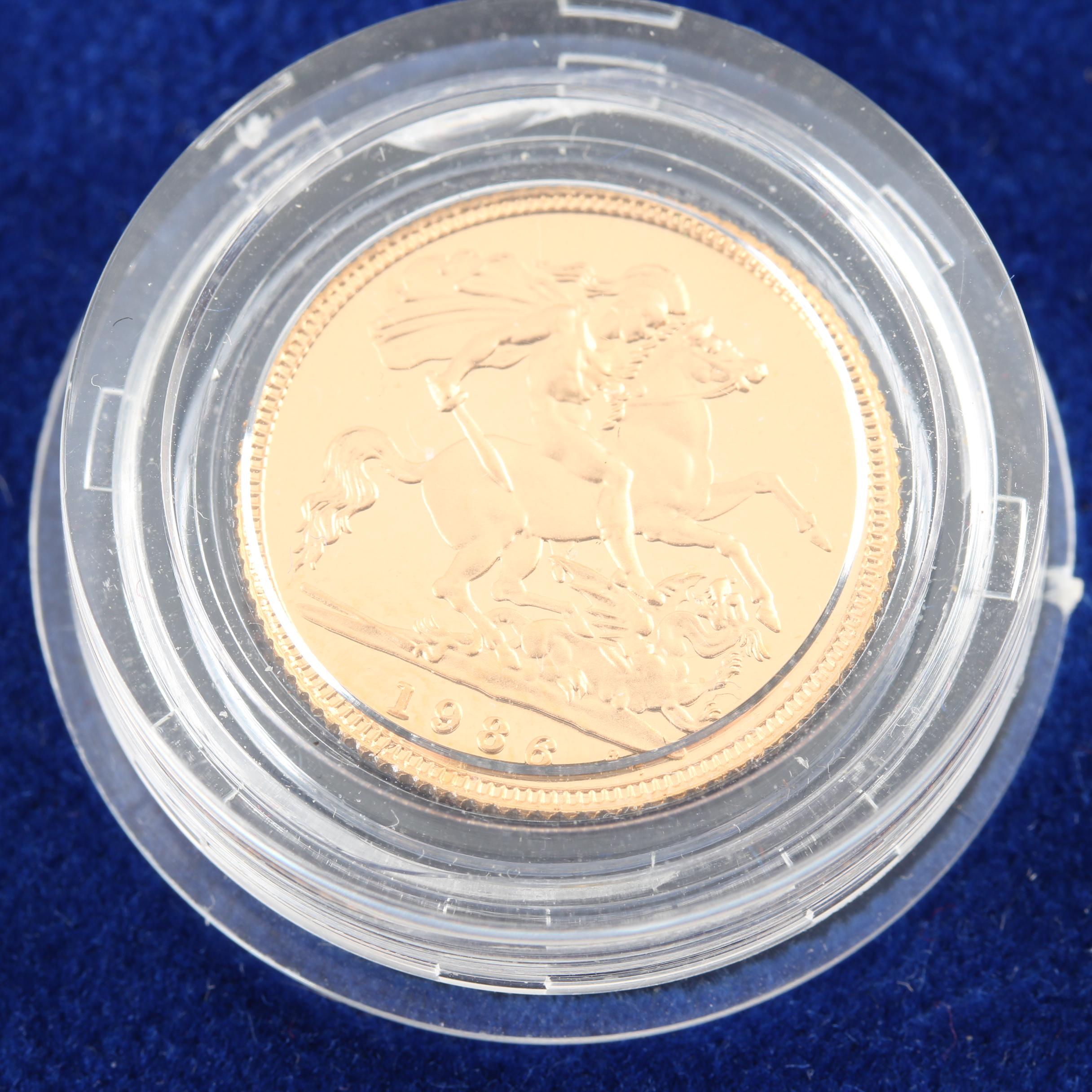 British 1986 Proof Half Sovereign Gold Coin
