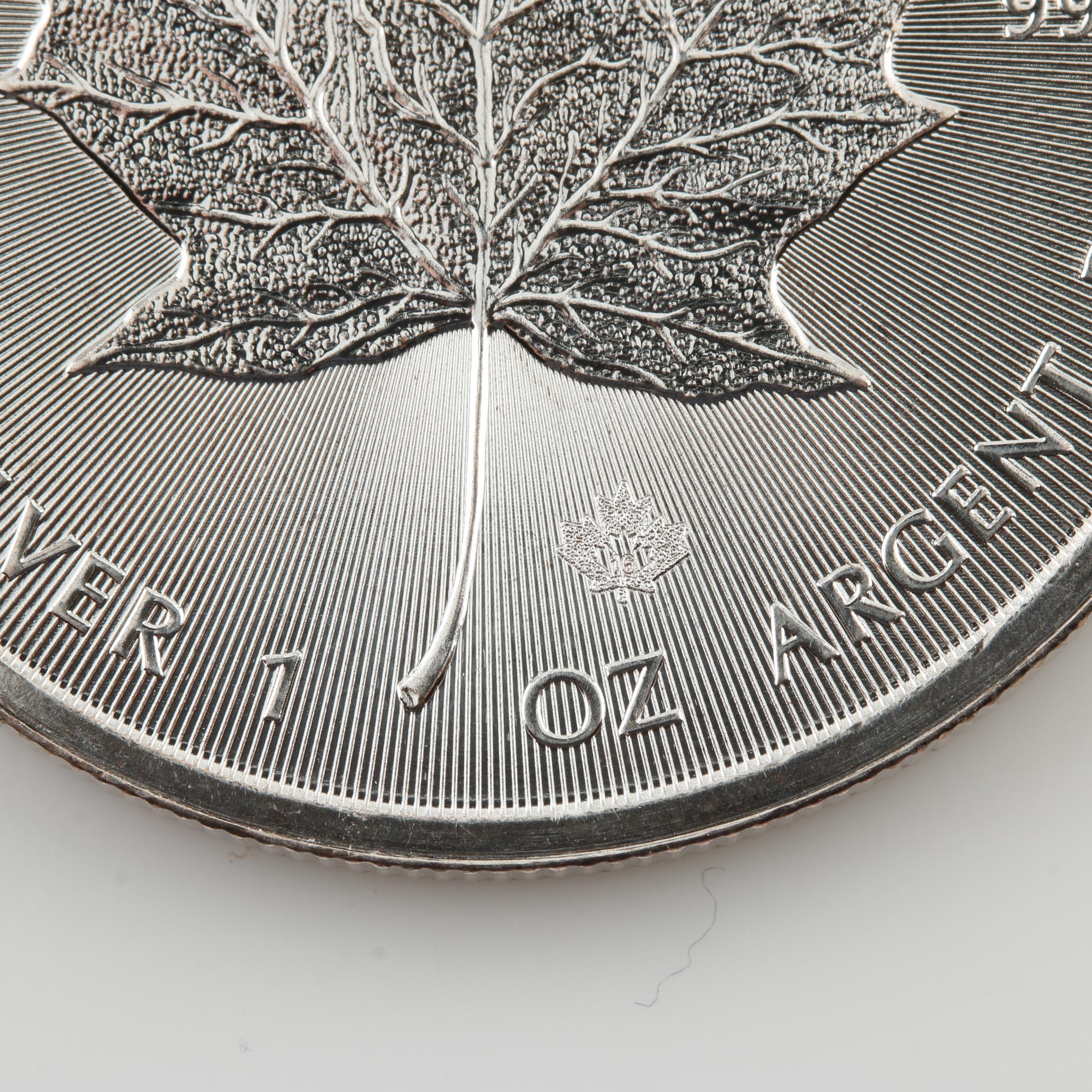 Two Canadian Silver Bullion Coins