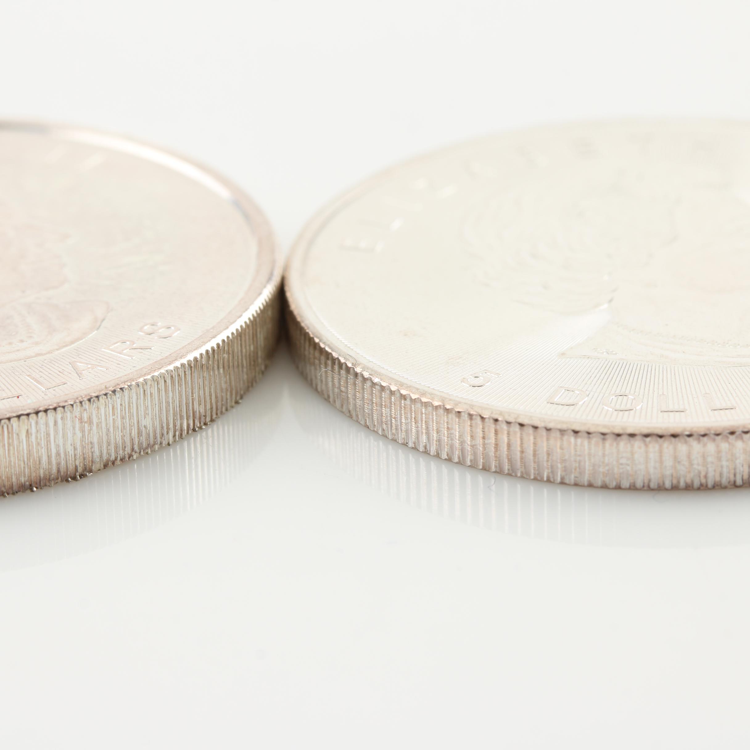 Two Canadian Silver Bullion Coins