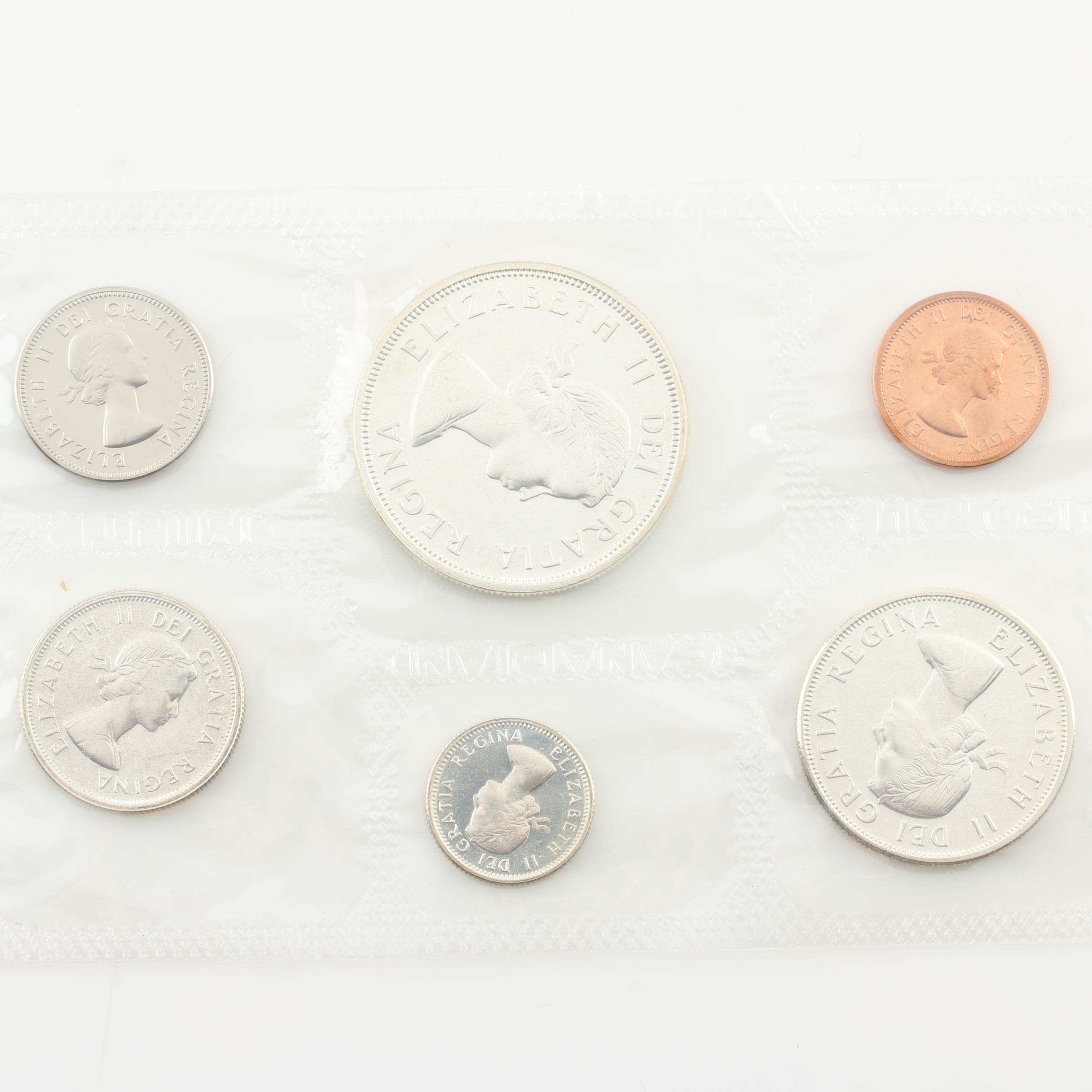 1961 and 1964 Canadian Type Coin Proof Sets