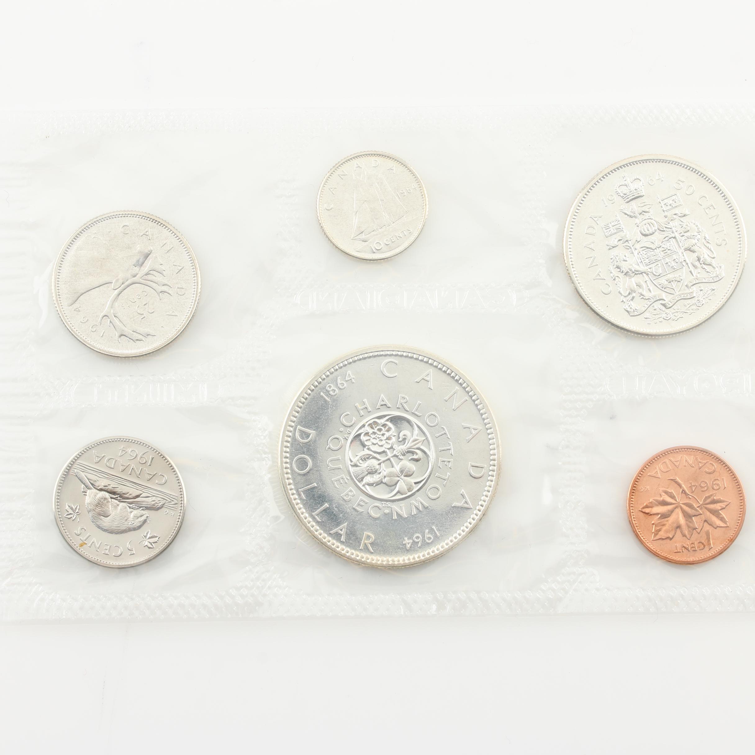 1961 and 1964 Canadian Type Coin Proof Sets