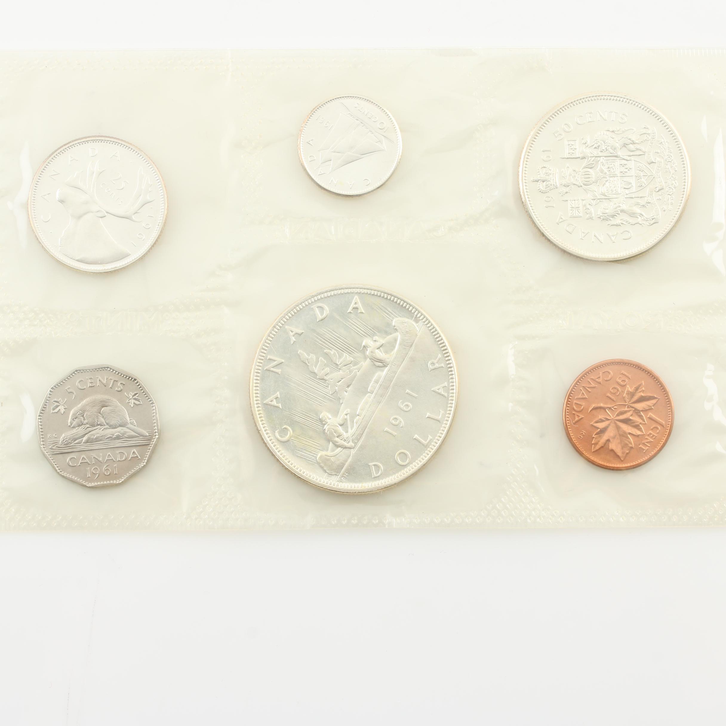 1961 and 1964 Canadian Type Coin Proof Sets