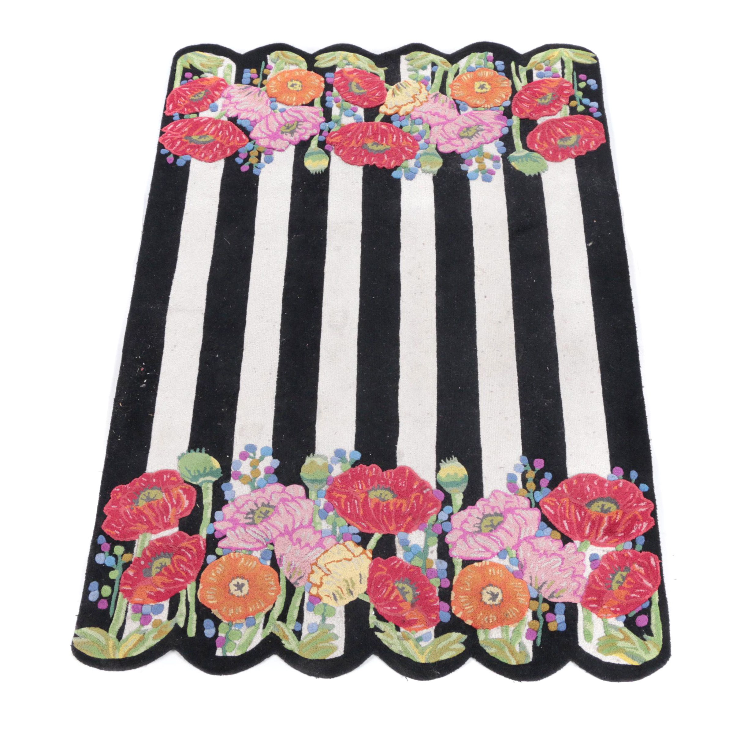 Tufted MacKenzie-Childs "Poppy Field" Area Rug