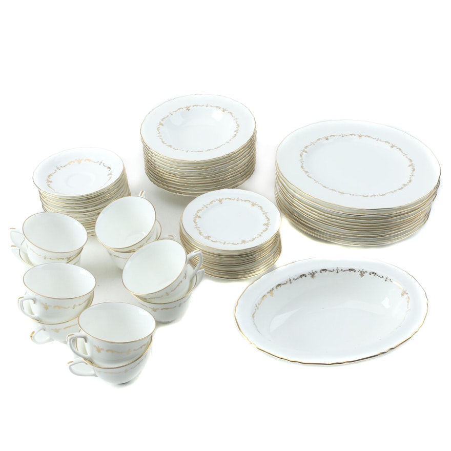 Royal Worcester "Gold Chantilly" Dinnerware